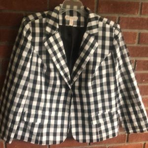 M Collection plaid coat - 14 P- petite.